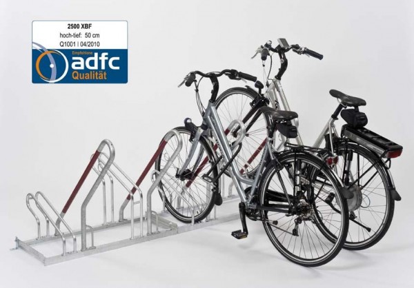 Fahrrad-Anlehnparker Modell 2500 XBF – ADFC zertifiziert, einseitiger Anlehnparker