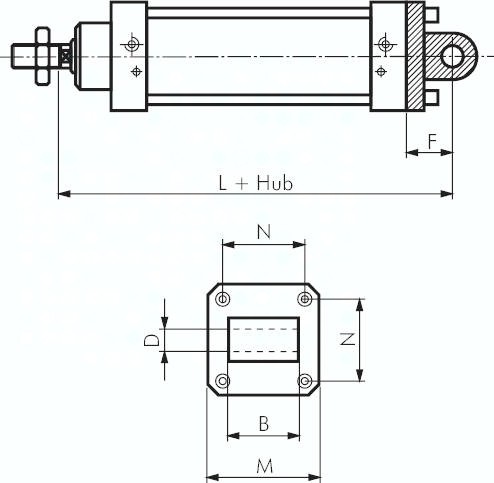 Schwenkbefestigungen Lasche, für Zylinder ISO 15552
