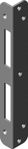 Winkelschließblech 15 A, Fallen- und Riegelschließblech für Holztüren mit 4 mm Falzluft