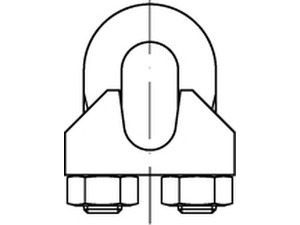 DIN 741 Drahtseilklemmen mit U-förmigem Klemmbügel, galv. verzinkt