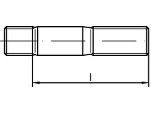 DIN 939 Stiftschrauben, Einschraubende = 1,25 d, 8.8 galvanisch verzinkt