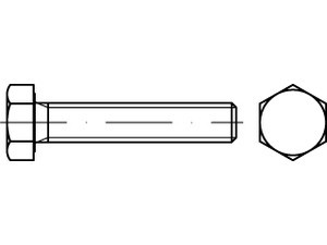 Sechskantschrauben mit UNF Gewinde, mit Schaft, ASME B 18.2.1 Grade 5 (~8.8), Hex cap screws