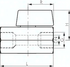Edelstahl-Mini-Kugelhähne mit Knebelgriff einseitig, PN 25