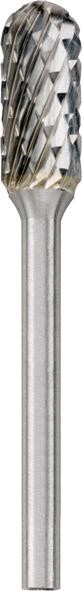 Hartmetall-Kleinfrässtift mit 3-mm-Schaft, Kugelzylinderform (Walzenrund) WRC, Zahnung INOX