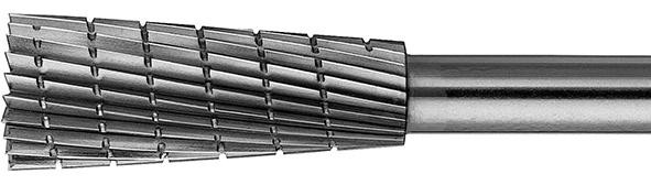 HSS-Frässtift, 6-mm-Schaft-Ø, Winkelform HSS 63, Zahnung 3