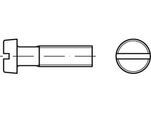 ISO 1207 Zylinderschrauben mit Schlitz, Kunststoff PA