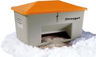 Streugutbox Plus, Behälter grau, Deckel orange