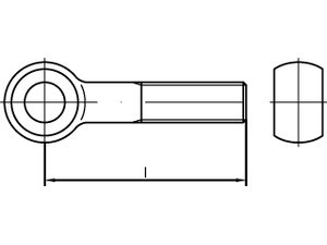DIN 444 Form B Augenschrauben, 4.6 galvanisch verzinkt