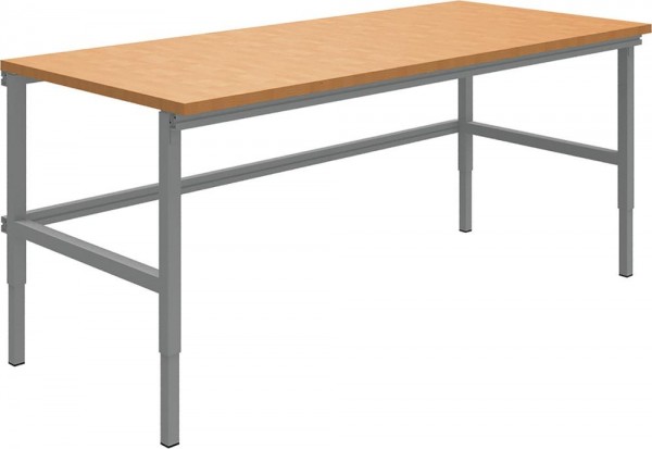 Arbeitsplatzsysteme Multi4easy - Höhenverstellbarer Grundtisch mit Melamin-Tischplatte