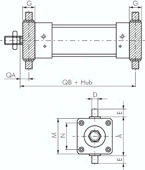 Flansch-Schwenkbefestigungen, für Zylinder ISO 15552