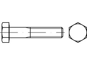 Sechskantschrauben mit UNF Gewinde, mit Schaft, ASME B 18.2.1 Grade 5 (~8.8), Hex cap screws
