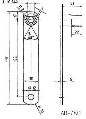 Feuerwehr-Dreikantschlüssel 17mm 770.1