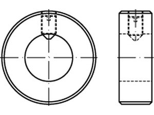 DIN 705 Stellringe, leichte Reihe, mit Gewindestift DIN 553/ISO 7434, Form A galv. verzinkt
