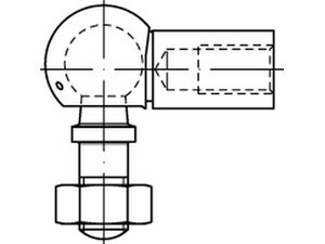 DIN 71802 Winkelgelenke mit Gewindezapfen, Sechskantmutter und Sicherungsbügel, galv. verzinkt