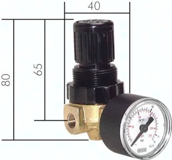 Druckregler - Mini - für Luft und Wasser, 340 l/min