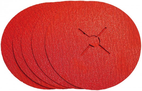 Fiberschleifscheibe für die Edelstahlbearbeitung, Keramikkorn, Ø 125 mm