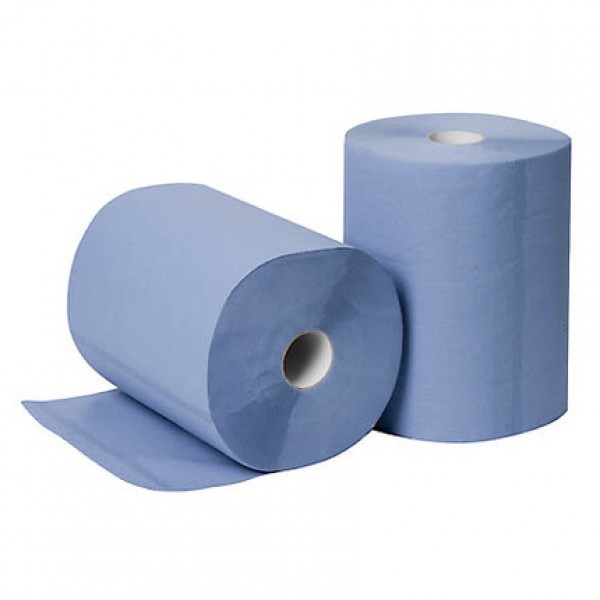 Putzpapier 2-lagig, blau, 500 Abrisse, 220x380mm