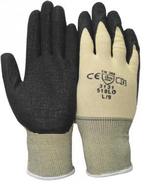 5-Finger Feinstrick-Nylon-Handschuh mit Latexbeschichtung