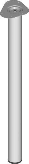 Stahlrohrmöbelfüße Nr. 11102, silberfarbig