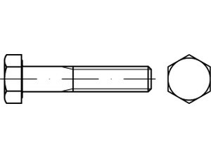 ISO 8765 Sechskantschrauben mit Schaft, metrisches Feingewinde, 10.9