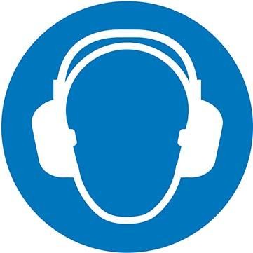 Gebotszeichen – Gehörschutz benutzen