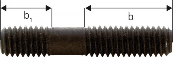 Stiftschraube für T-Nuten, DIN 6379, gerolltes Gewinde, AMF